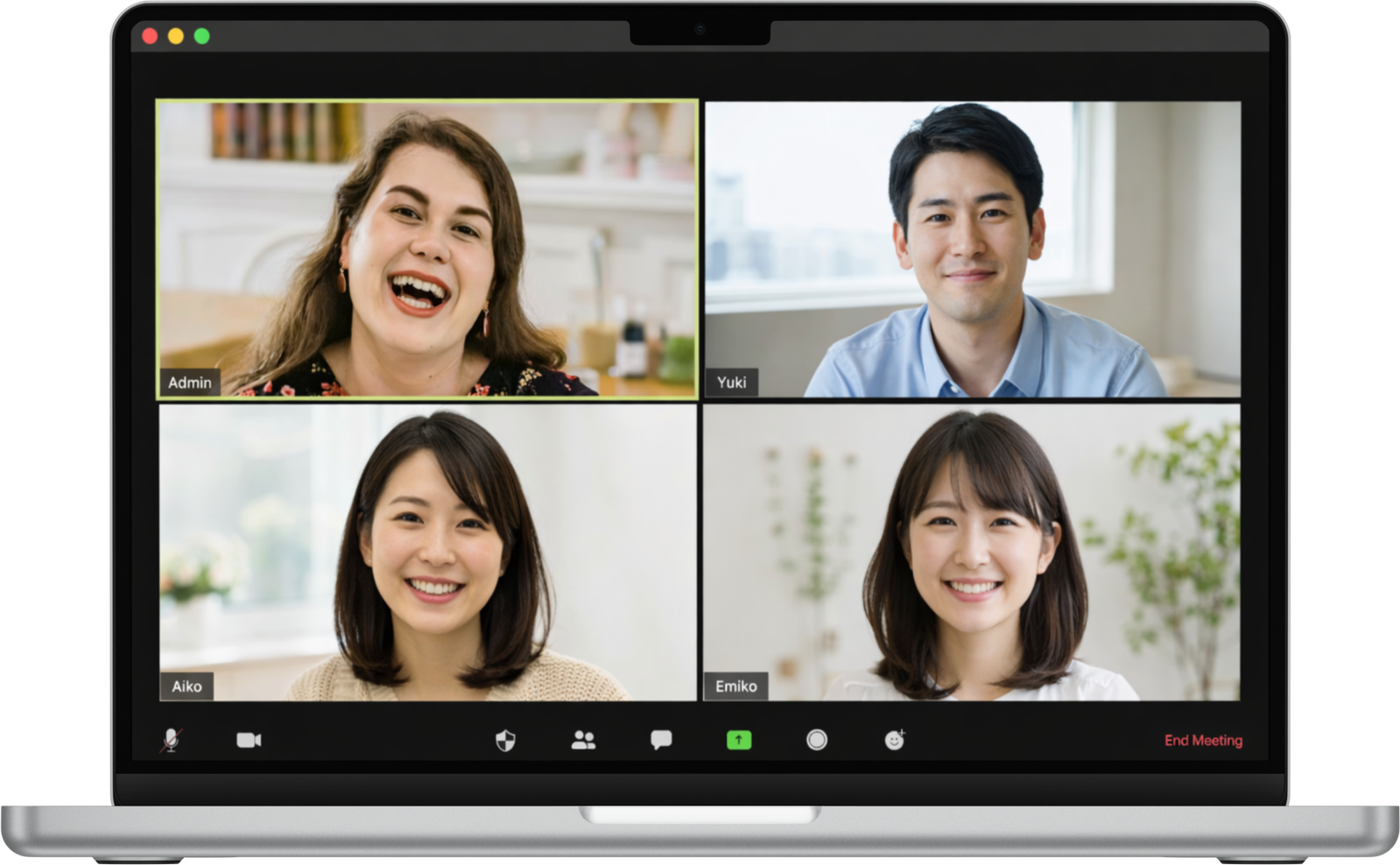 Image of Laptop with Zoom meeting